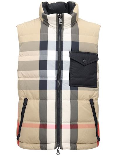 piumino smanicato burberry uomo|Piumino smanicato romford in techno check .